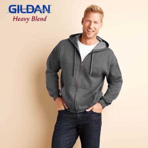 Gildan 18700 Heavy Blend Vintage Classic Adult Full Zip Hooded Sweatshirt
