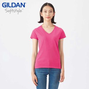 Gildan 63V00L 4.5oz SoftStyle Ladies V-Neck T-Shirt