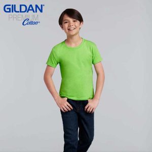 Gildan 76000B 5.3oz Premium Cotton Youth Ring Spun T-Shirt