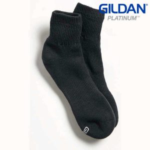 Gildan Platinum GP731 Men’s Ankle Socks Black (6 Pair)