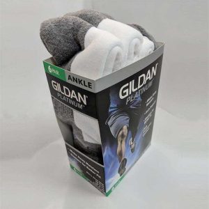 Gildan Platinum GP731 Men’s Ankle Socks White/Grey (6 Pair)