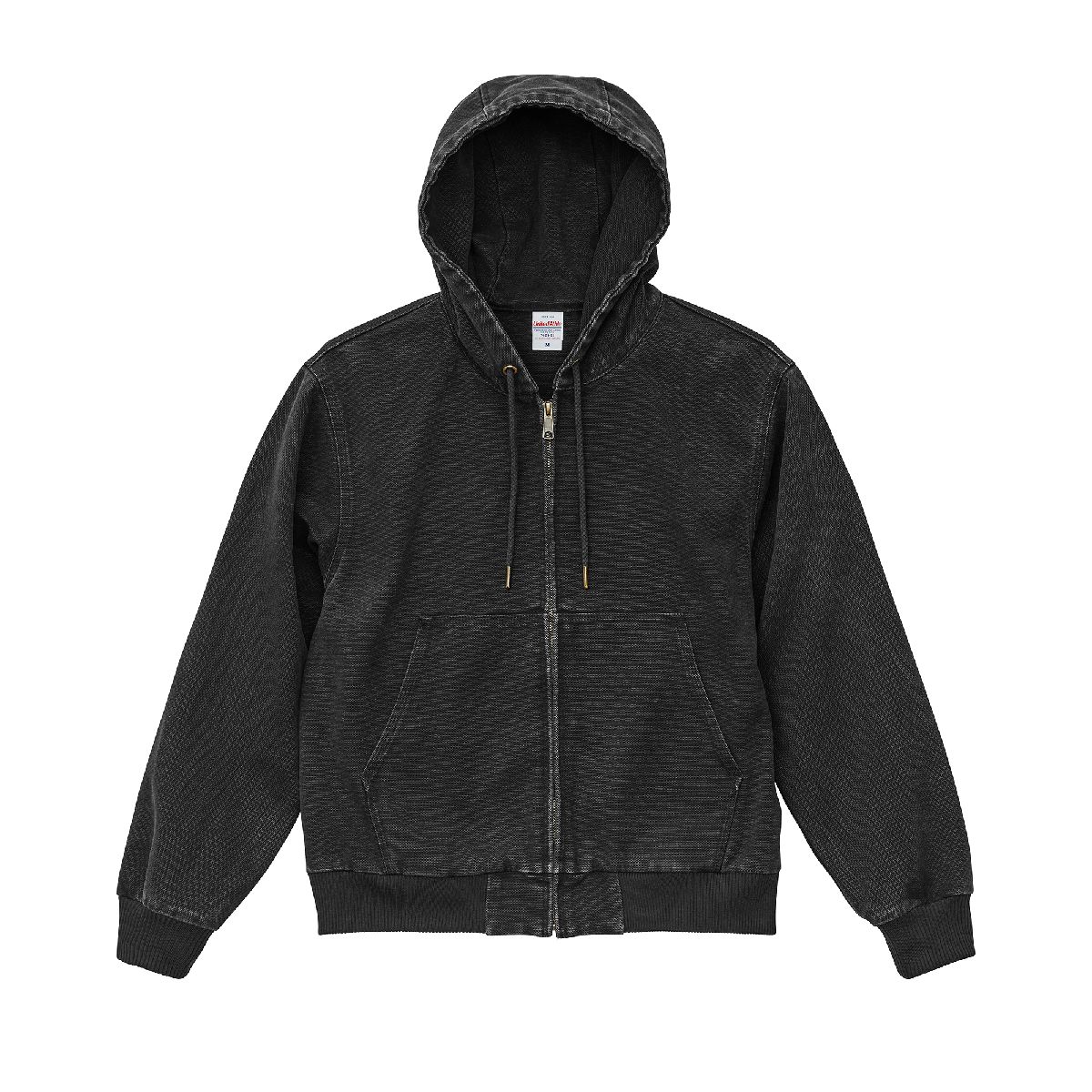 Vintage Duck Canvas Fade Wash FullZip Hoodie 3 United Athle 7423-01 Faded Black 0959 Size:XL